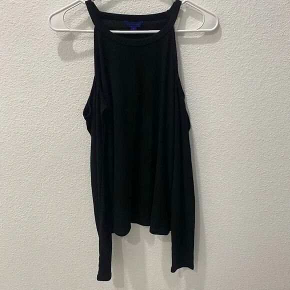 Aeropostale Black Cold Shoulder Long Sleeve Size Medium - Picture 1 of 5